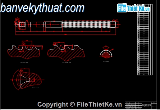 Bản vẽ,Bản vẽ autocad,cơ khí,Dao truốt